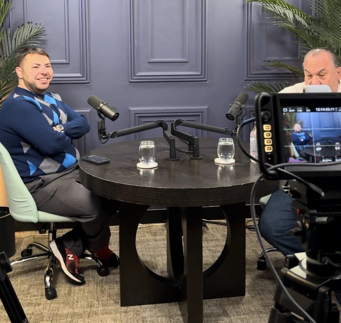 Recording a client conversation in the Noyse studio