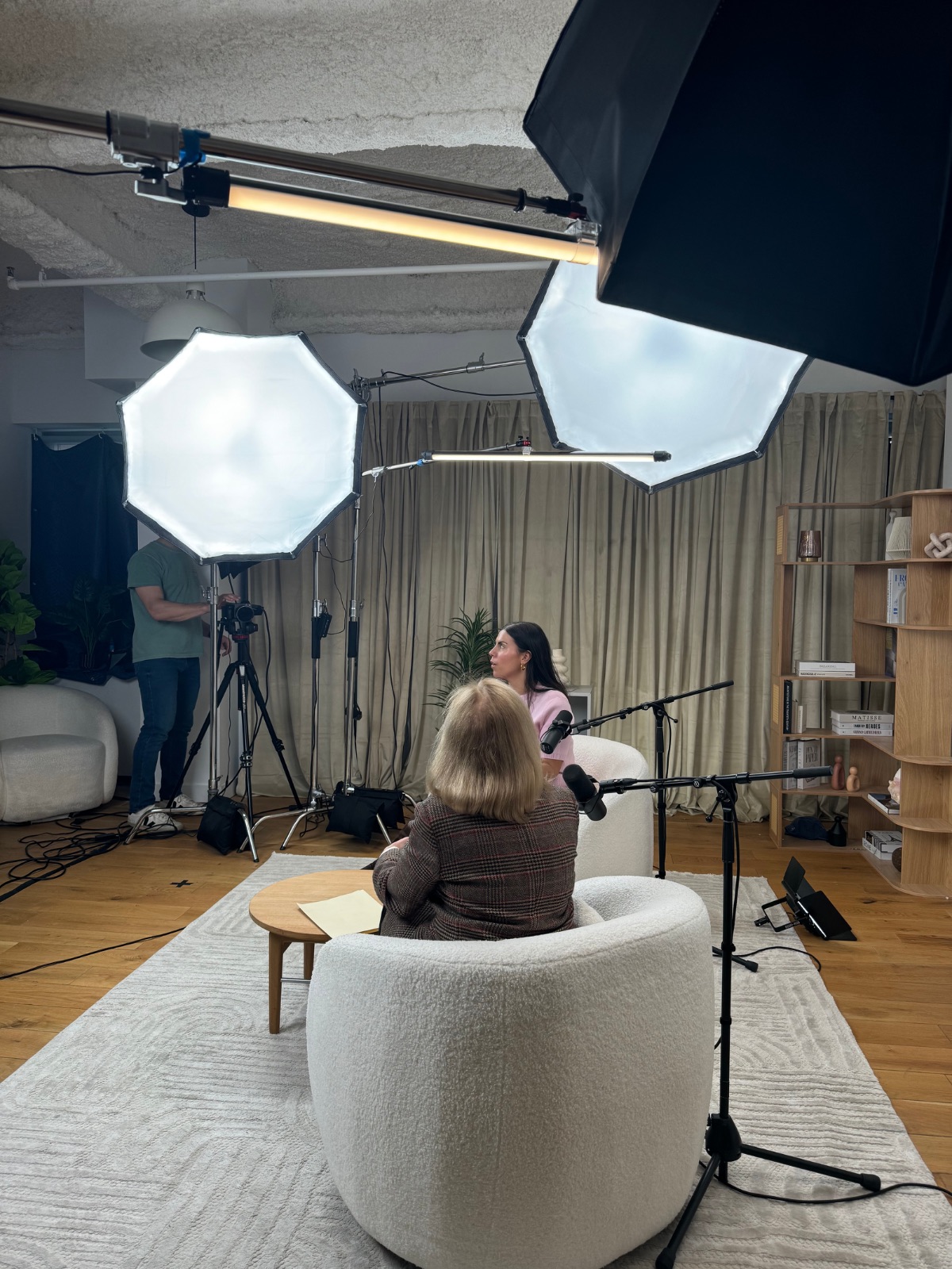 On set — a Noyse studio shoot in production