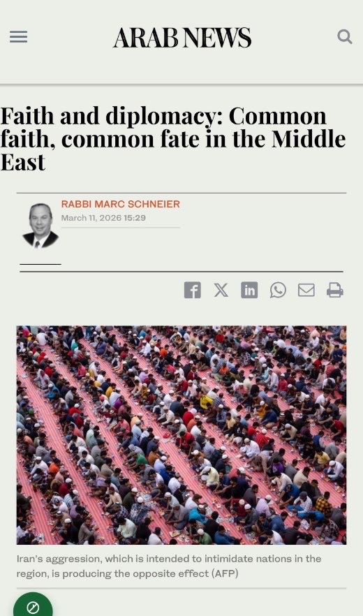 Arab News: Faith and diplomacy: Common faith, common fate in the Middle East