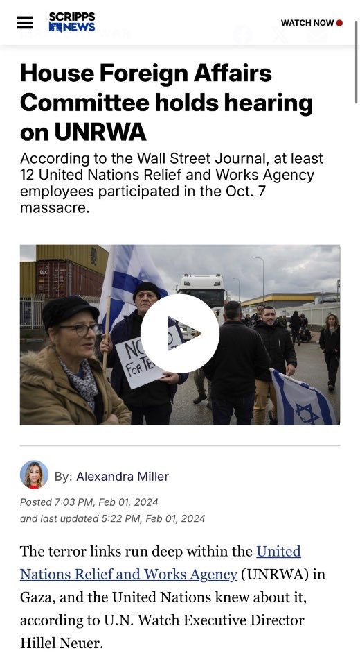 Scripps News: House Foreign Affairs Committee holds hearing on UNRWA